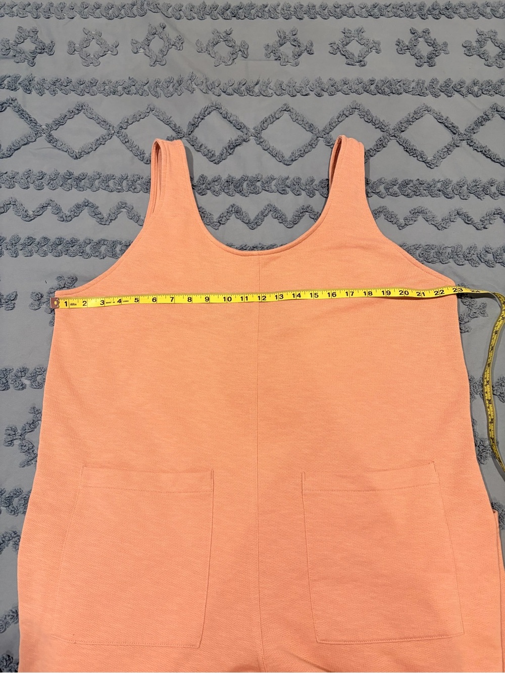 Old Navy Pink Sleeveless Fleece Lounge Jumpsuit Wide Leg Pockets XL Cotton Blend - Picture 8 of 10